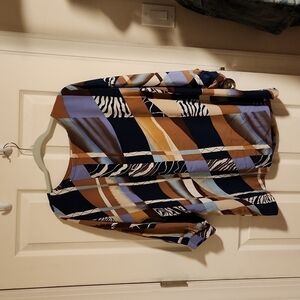 Handmade Colorful 3/4 Sleeve Mini Dress